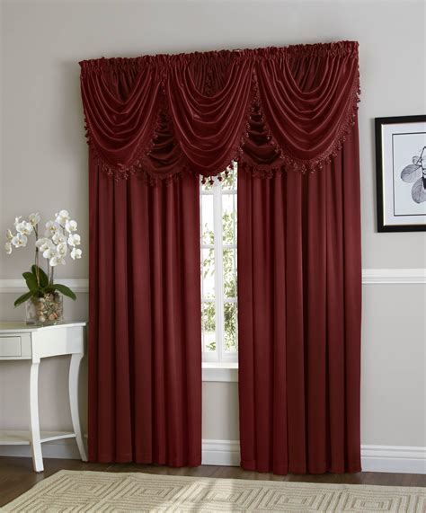 curtains with valance.